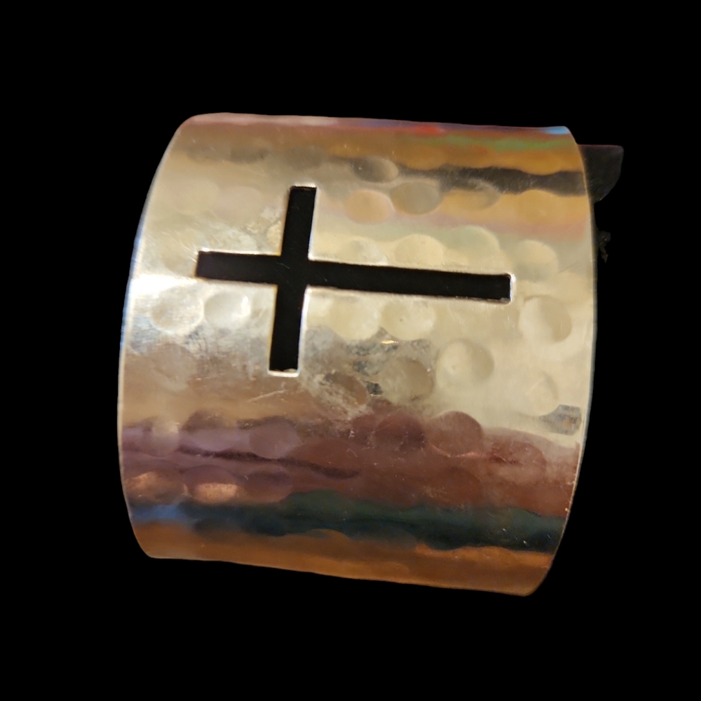 Hammered Silver Tone Bracelet